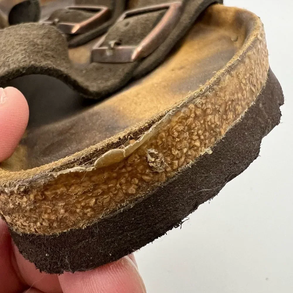 Birkenstock Arizona Dark Brown Suede Sandals Slide EU42 US W 11 M 9 Narrow Width